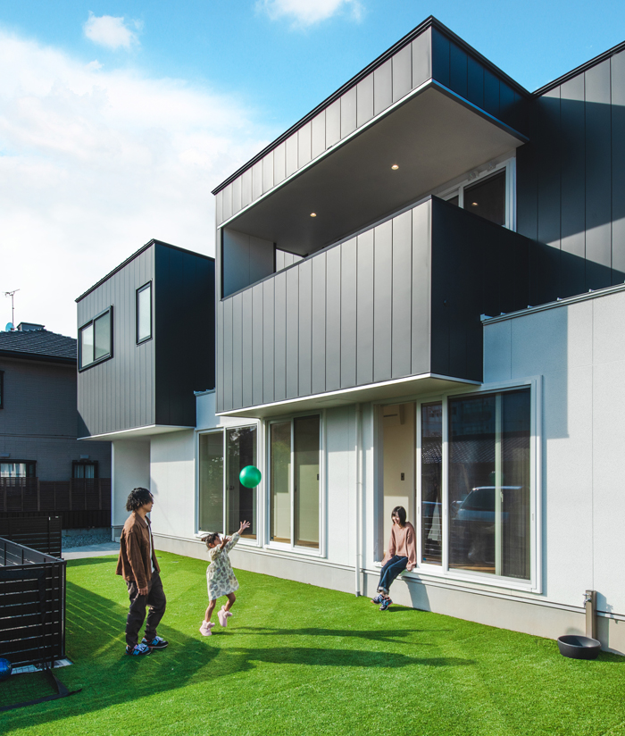 バスケットゴールのある住まい
