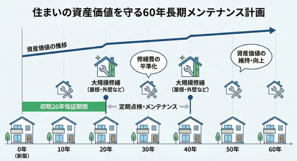 住まいの資産価値を守る60年長期メンテナンス計画