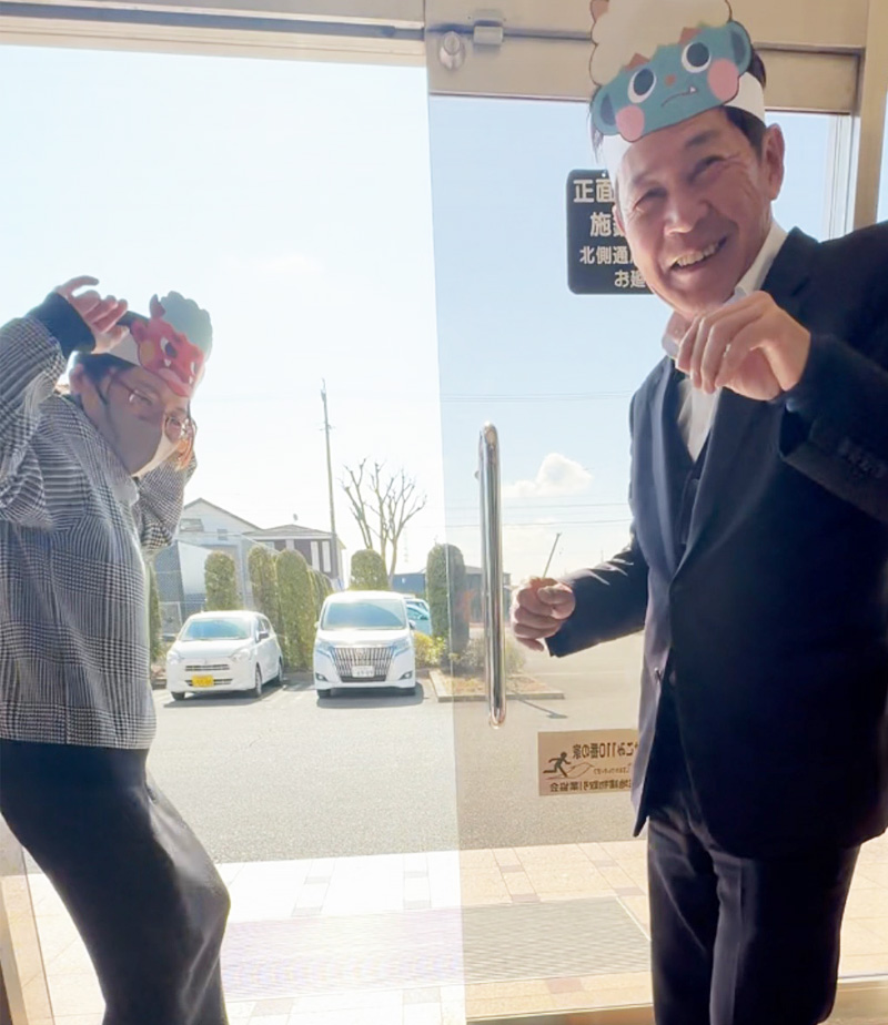 季節の行事も全力で！^^社員一丸となって願う「無病息災」