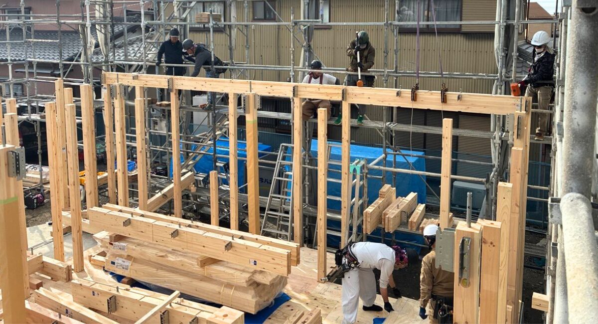 上棟|一日で家のカタチが立ち上がる